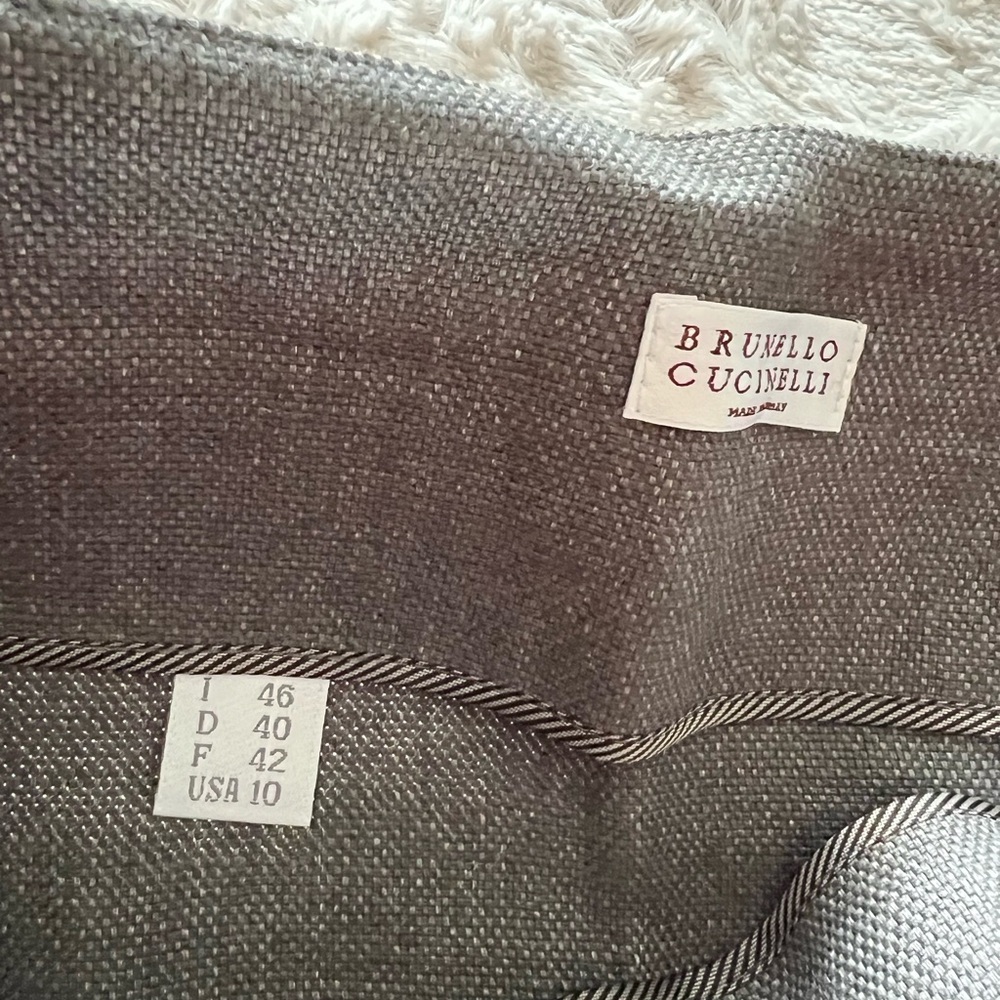 Brunello Cucinelli Gray Mini Skirt